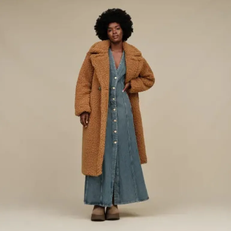 Abrigos largos en tejido peluche UGG Gertrude Long Teddy coat