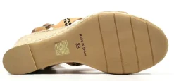 Alpargatas beige con banda elástica y pulsera al tobillo mujer