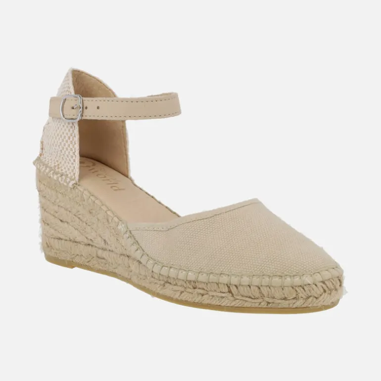 ALPARGATAS BEIGE DE YUTE CON PALA EN ALGODÓN ORGÁNICO COLOR LUZ