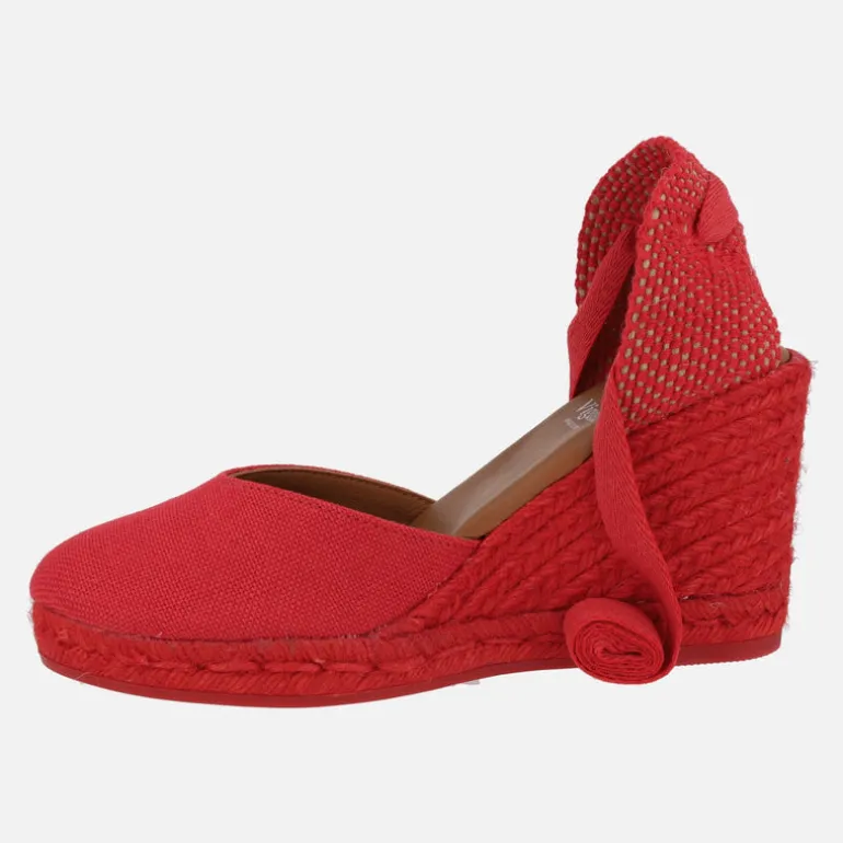 Alpargatas de lino con cintas para mujer Viguera