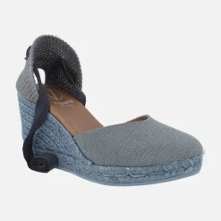 Alpargatas de lino con cintas para mujer Viguera