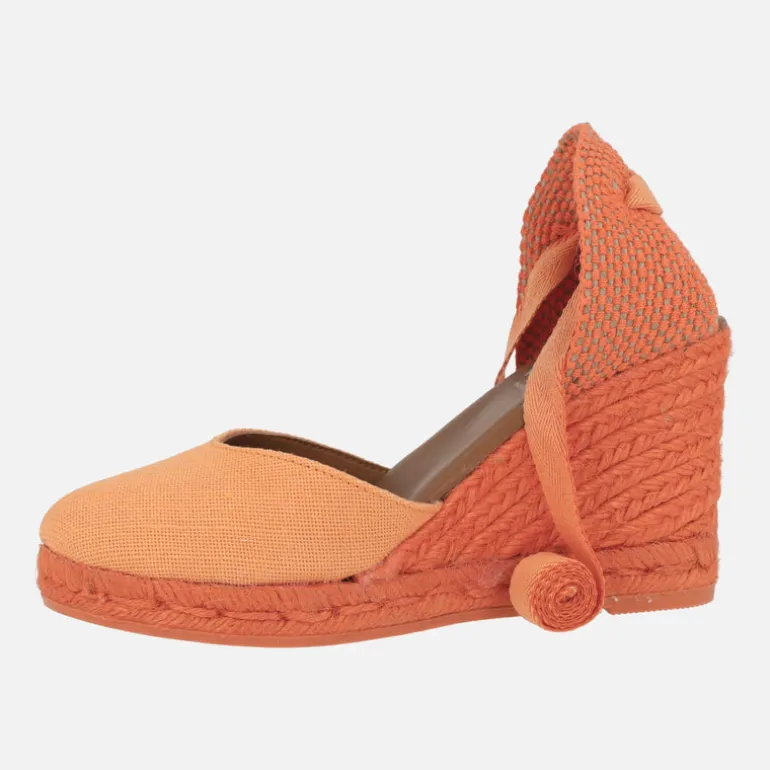 Alpargatas de lino con cintas para mujer Viguera