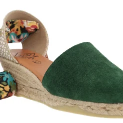 Alpargatas de serraje con cintas estampadas