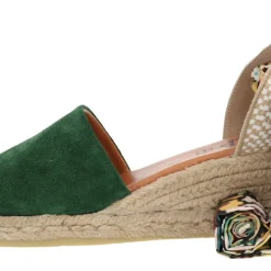 Alpargatas de serraje con cintas estampadas