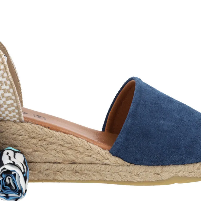 Alpargatas de serraje con cintas estampadas
