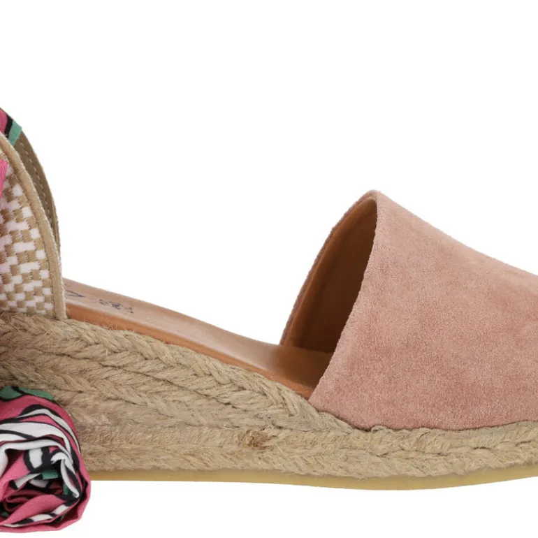Alpargatas de serraje con cintas estampadas