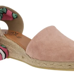 Alpargatas de serraje con cintas estampadas