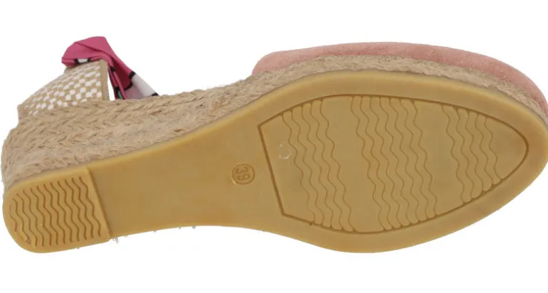 Alpargatas de serraje con cintas estampadas