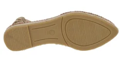 Alpargatas de serraje planas con pulsera para mujer