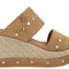 Alpargatas Marion cuero con plataforma y tachas