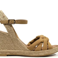 Alpargatas trenzadas color beige para mujer