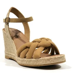 Alpargatas trenzadas color beige para mujer