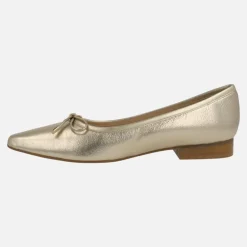 Bailarinas con lazo en piel metalizada oro