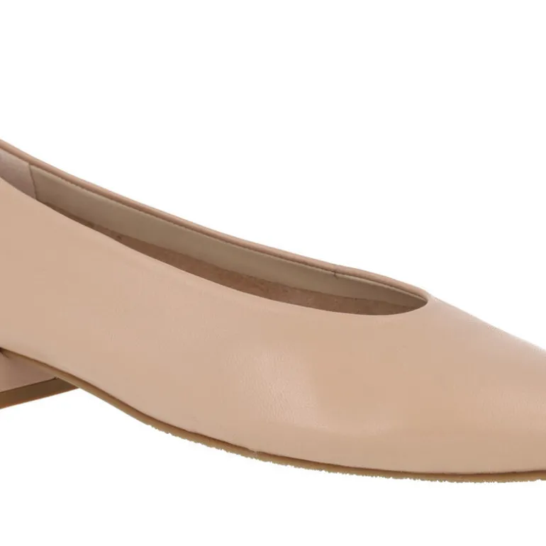 Bailarinas de piel Bluma con tacones forrados de 2 cms