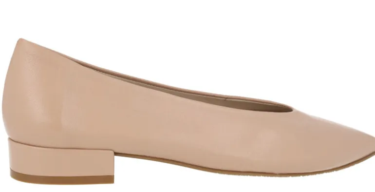 Bailarinas de piel Bluma con tacones forrados de 2 cms