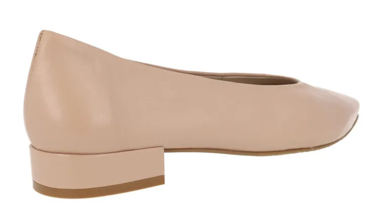 Bailarinas de piel Bluma con tacones forrados de 2 cms