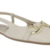 Bailarinas de piel con puntera cuadrada y adorno metálico