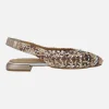 Bailarinas destalonadas de piel trenzada multi metal Olimpia