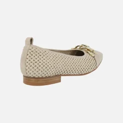 Bailarinas en combinado de rejilla y ante Tritus Beige