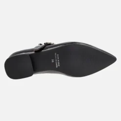 Bailarinas joya en charol negro para mujer