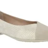 Bailarinas multimaterial en combinado beige