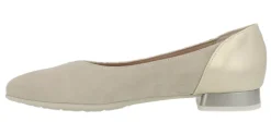 Bailarinas multimaterial en combinado beige