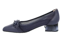 Bailarinas multimaterial azul marino con cadena