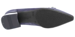 Bailarinas multimaterial azul marino con cadena