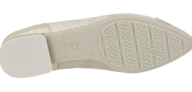 Bailarinas multimaterial en combinado beige