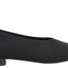 Bailarinas negras de licra con tacones forrados