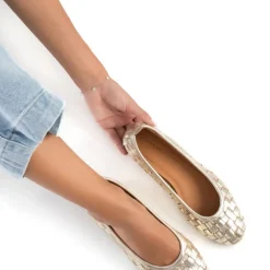 Bailarinas planas de piel trenzada