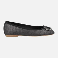 Bailarinas planas de rafia con adorno joya Liss