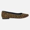 Bailarinas planas en serraje animal print leopardo