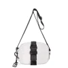 Bandolera Maia en tejido acolchado gris nube