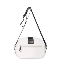Bandolera Maia en tejido acolchado gris nube