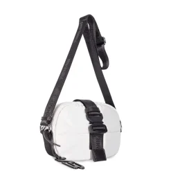 Bandolera Maia en tejido acolchado gris nube