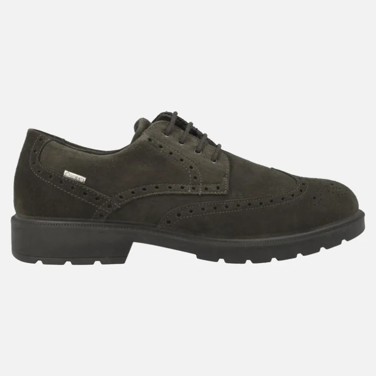Blucher pala vega para hombre en serraje marrón con membrana GTX