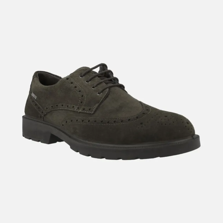 Blucher pala vega para hombre en serraje marrón con membrana GTX