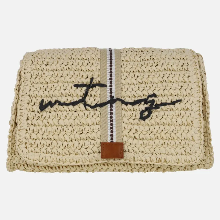 Bolsos bandolera Ander en tejido rafia con bordado Mtng