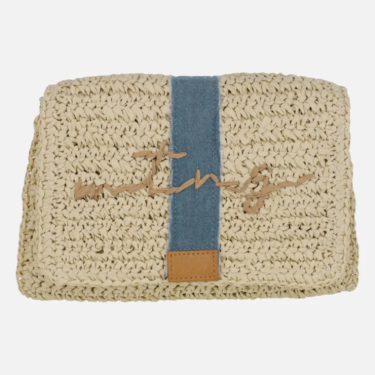 Bolsos bandolera Ander en tejido rafia con bordado Mtng