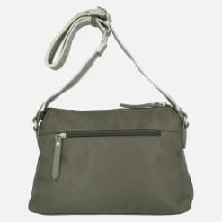 Bolsos bandolera Carmela en combinado de piel y tejido