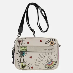 Bolsos bandolera con diseño de ojos y corazones