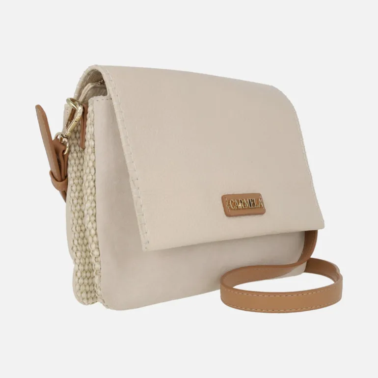 Bolsos bandolera de piel Carmela en combinado hielo