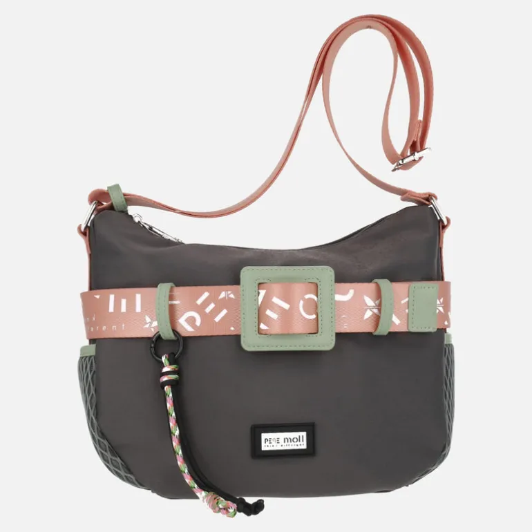 Bolsos bandolera en combinado Tri-grafito