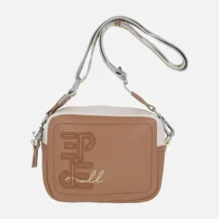 Bolsos bandolera en combinado camel y beige Pepe Moll