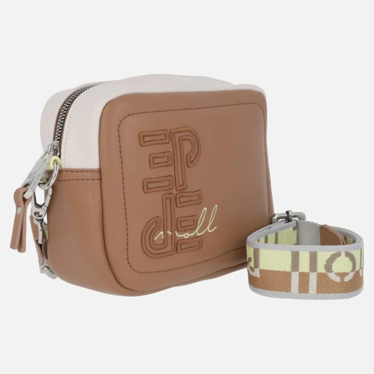 Bolsos bandolera en combinado camel y beige Pepe Moll