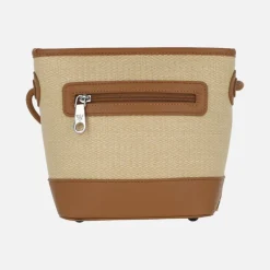 Bolsos bandolera en combinado rafia con adorno de cuerdas