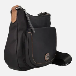 Bolsos bandolera en tejido nylon con maxi bolsillo delantero