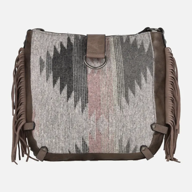 Bolsos bandolera en tejido étnico con flecos de Volum