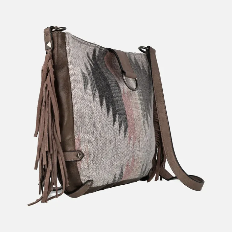 Bolsos bandolera en tejido étnico con flecos de Volum
